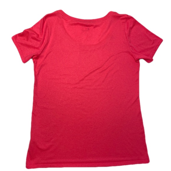 Womens Neon Pink Nike Dri-Fit Running Training Gym Workout Short Sleeve Shirt - Picture 9 of 11